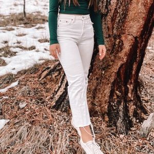 White topshop straight jeans